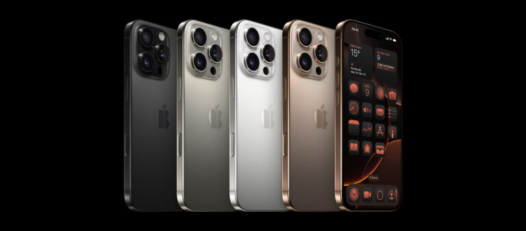 iPhone 16 Pro em todas as cores disponíveis – frente e verso